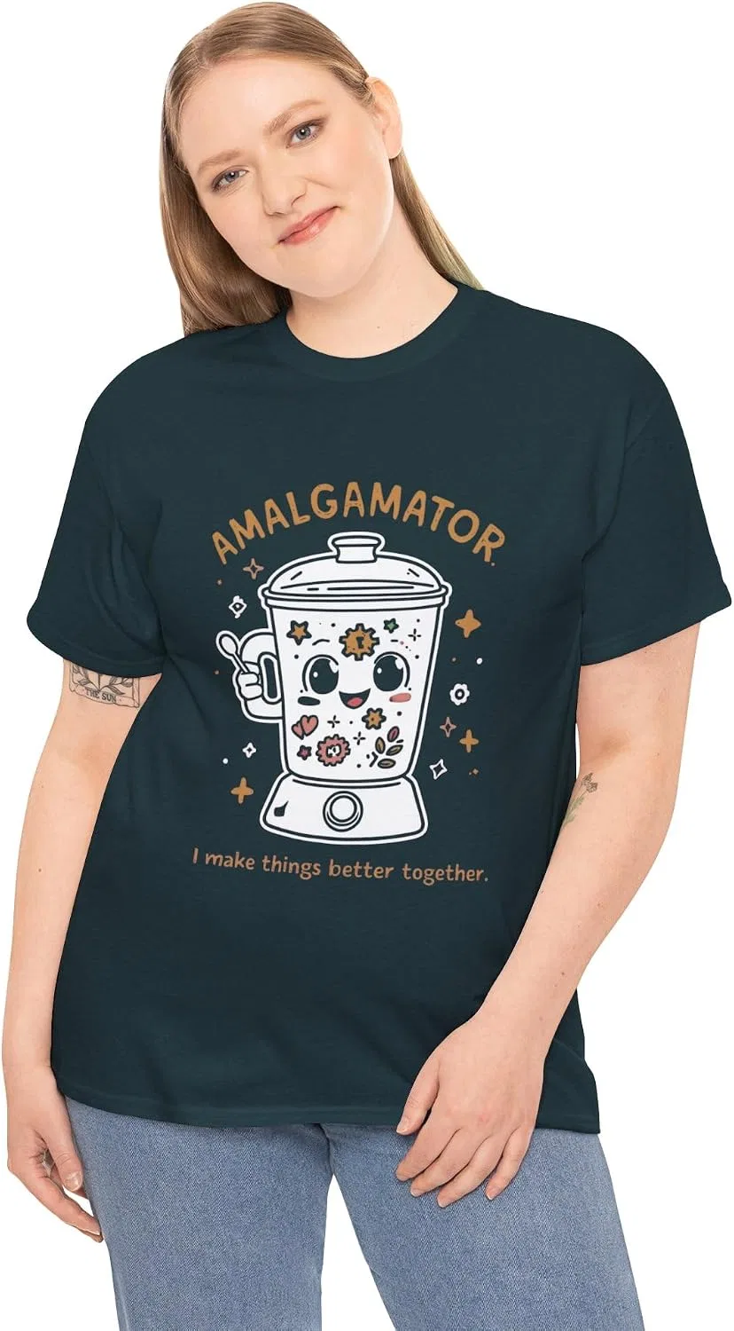Женская футболка с графическим принтом Amalgamator T-Shirt, тёмно-синий — фото 2