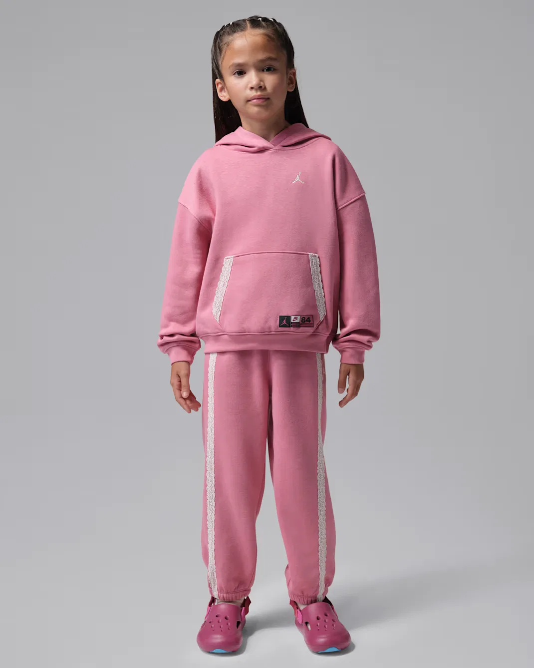 Комплект Jordan «She's An All Star» из двух предметов для девочек (худи и брюки), Desert Berry