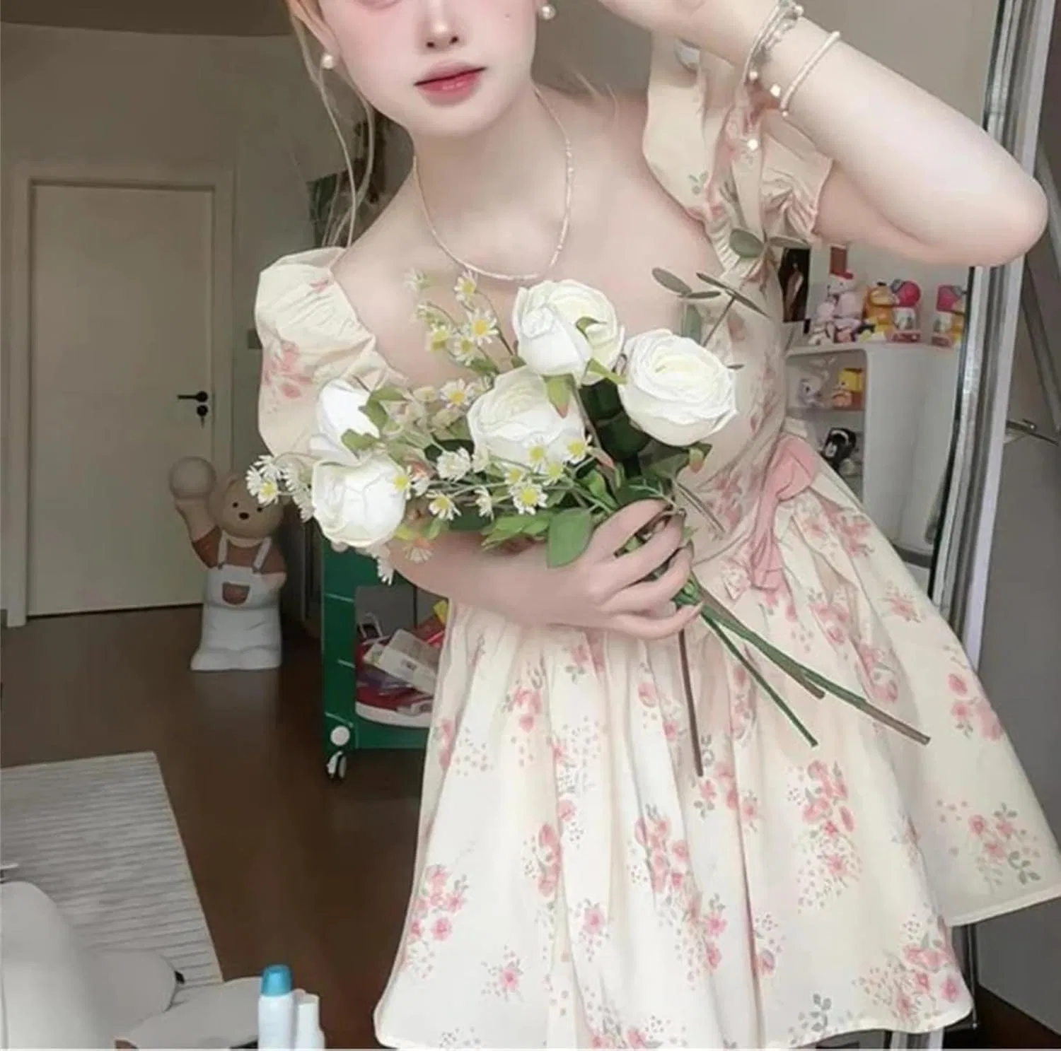 Женское мини-платье с цветочным принтом French Chic Ball Gown, Floral — фото 4
