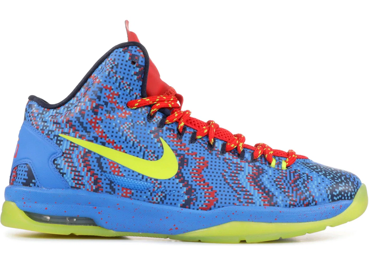 Детские кроссовки для мальчиков баскетбольные Nike KD 5 Christmas (2012) (GS) Nike, Hyper Blue/Altitude Green-Photo Blue-Chilling Red