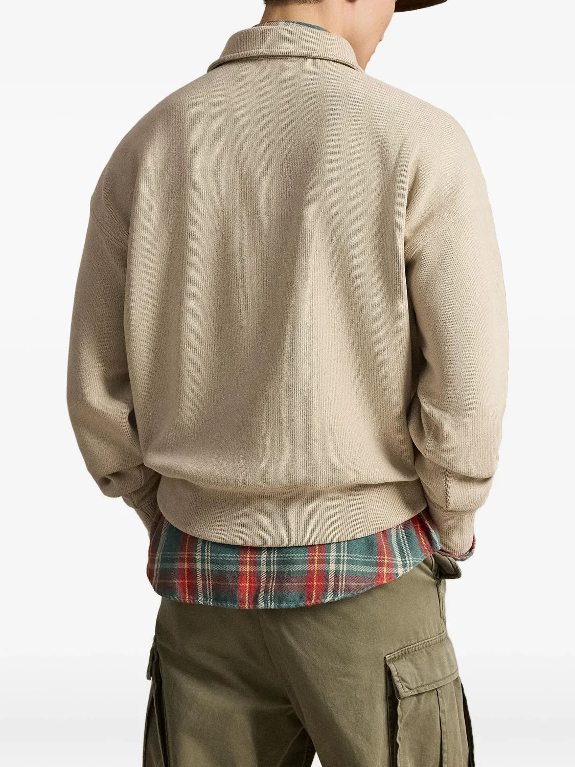 Рубашка поло на пуговицах Polo Ralph Lauren, нейтральные цвета — фото 4