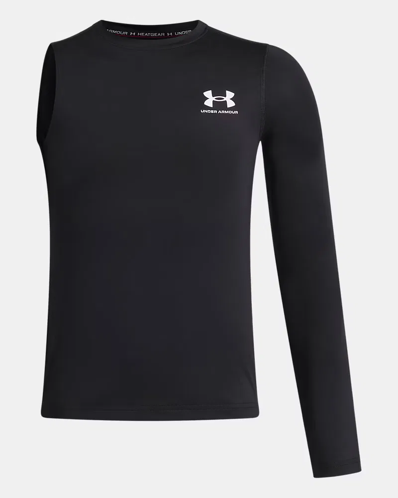 Лонгслив асимметричный HeatGear Asymmetrical Left UnderArmour, Black/White — фото 4