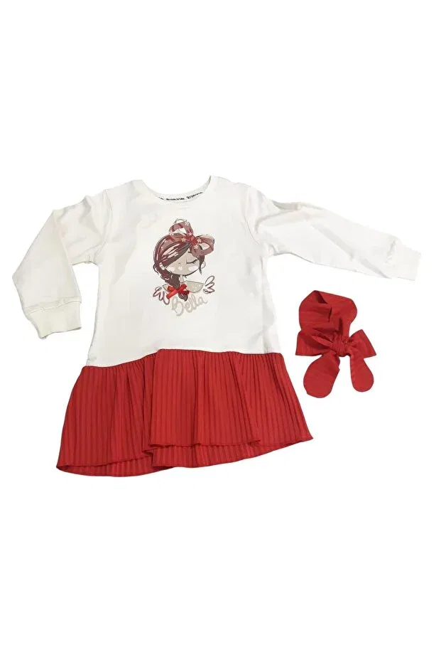 Детское платье для девочек хлопковое комплект 2 шт Cho bella Sönmez Baby, White