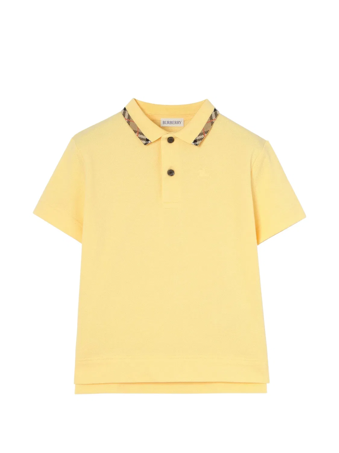 Рубашка поло из ткани пике Burberry Kids, желтый
