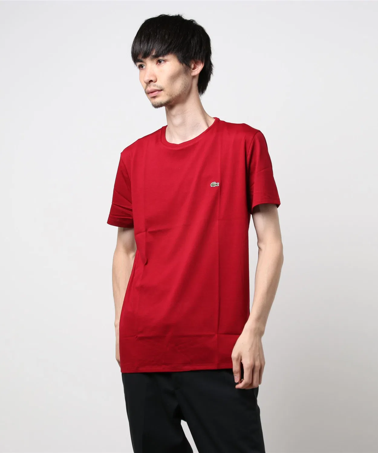 Мужская футболка с коротким рукавом из пима-хлопка LACOSTE, Maroon