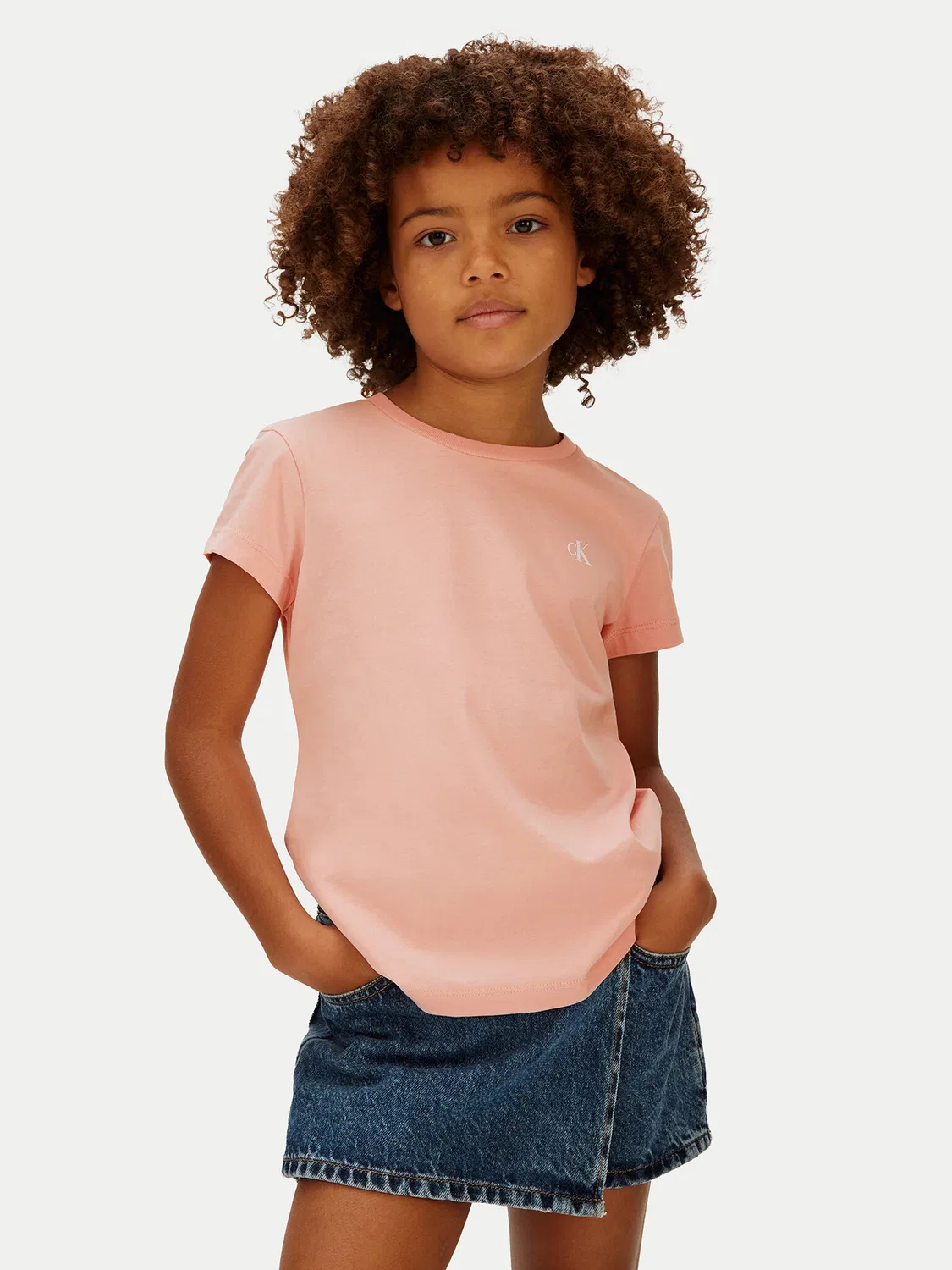 Комплект из футболок стандартного кроя для девочки Calvin Klein Jeans, черный