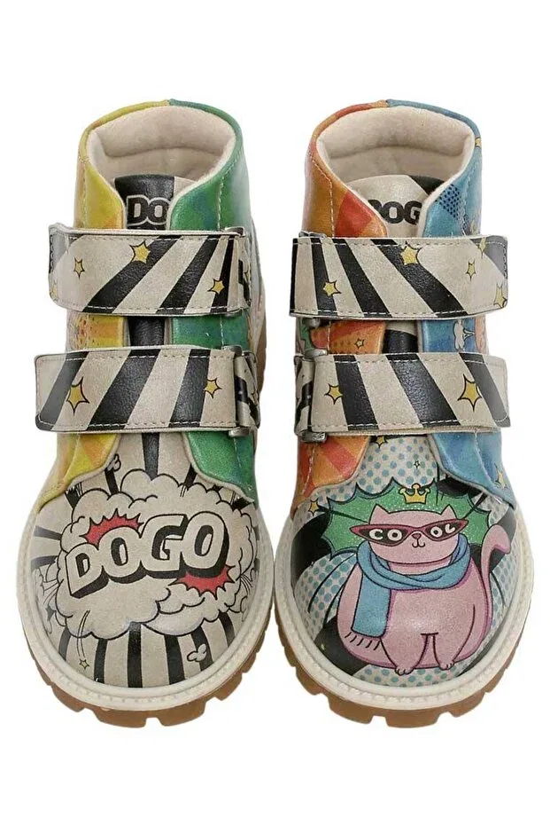 Детские ботинки для девочек на плоской подошве Dogo, Multicolor — фото 3