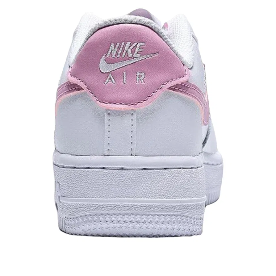 Детские кроссовки с кожаным верхом Air Force 1 'Pink White' Nike, Pink/White — фото 3