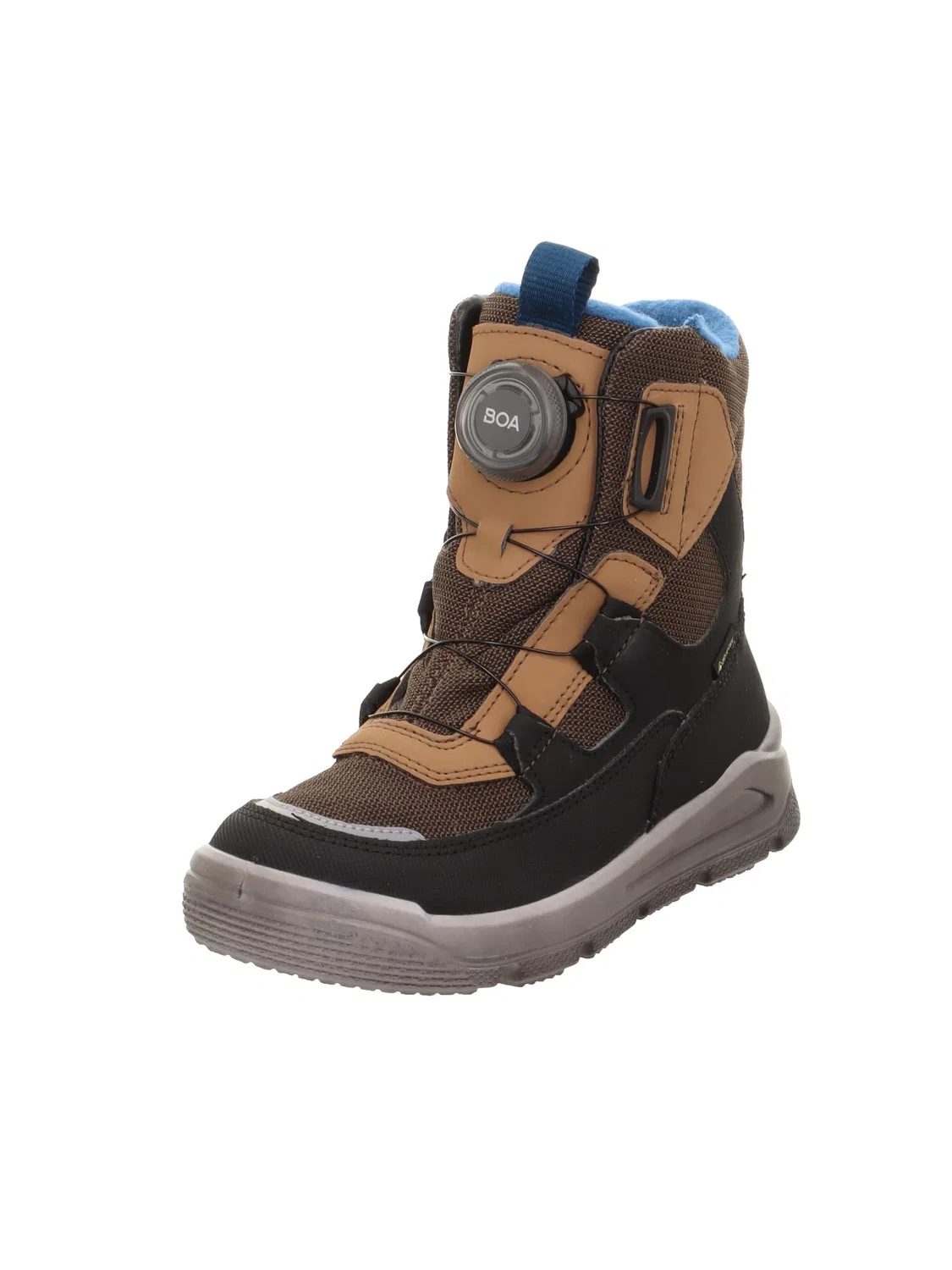 Детские снежные ботинки для мальчиков с утеплением Mars Superfit, Brown Blue 3000