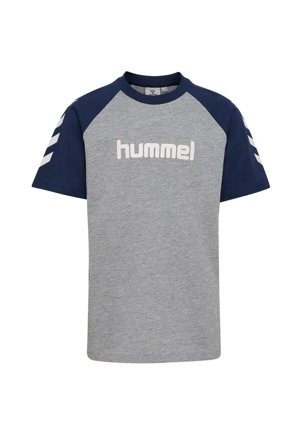 Футболка с принтом Hummel, серый меланж