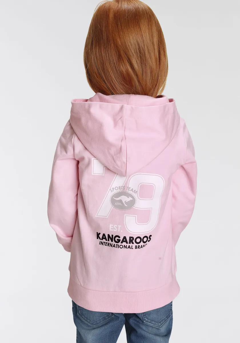 

Толстовка KangaROOS с капюшоном "Маленькие девочки" с принтом на спине, розовый