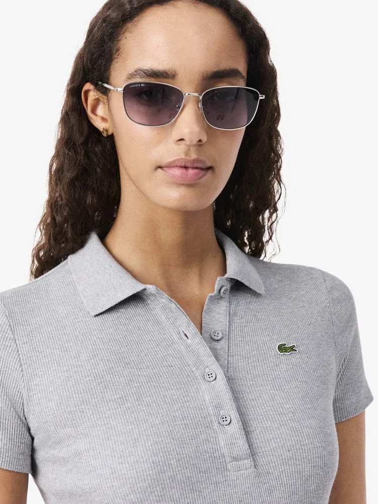 Поло Lacoste DF5377, слимфит, Antique Silver — фото 2