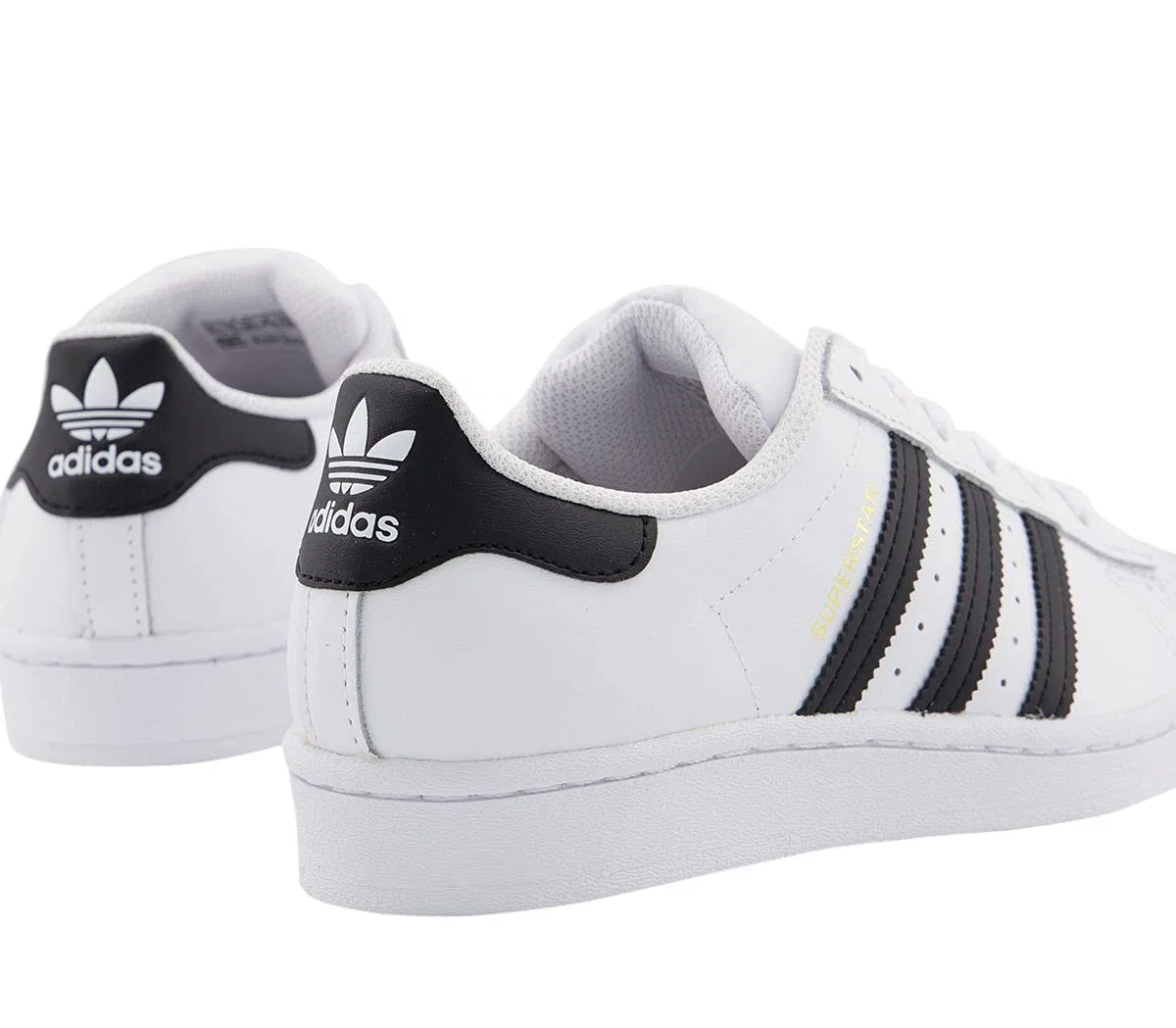 Детские кроссовки для мальчиков с липучками Superstar J Adidas, Ftwr White Core Black — фото 4