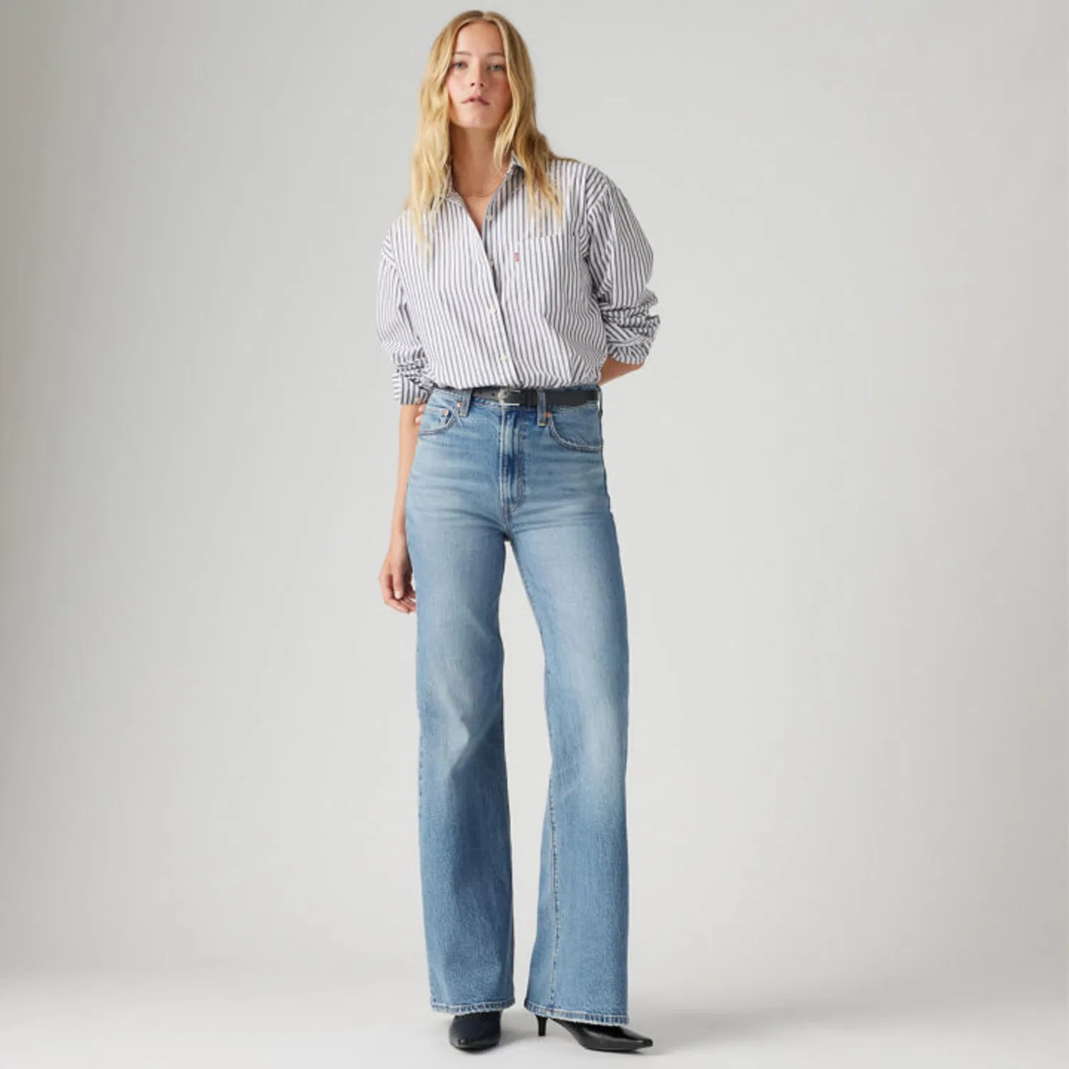 Женские джинсы с расклешенным кроем Ribcage Bells Levi's, Next Saturday No Cre — фото 3