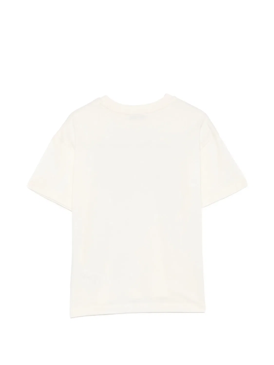 Футболка с вышитым логотипом Msgm Kids, нейтральные цвета — фото 2