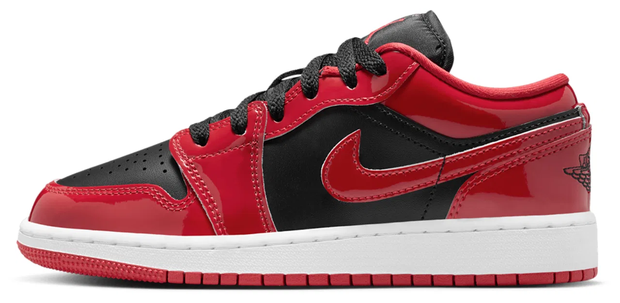 Кроссовки для мальчиков Air 1 Low SE Jordan, цвет Black/White/Varsity Red — фото 2