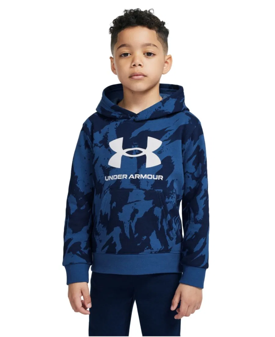 Детский комплект из худи и брюк с принтом Under Armour, Blue Camo/Black — фото 4