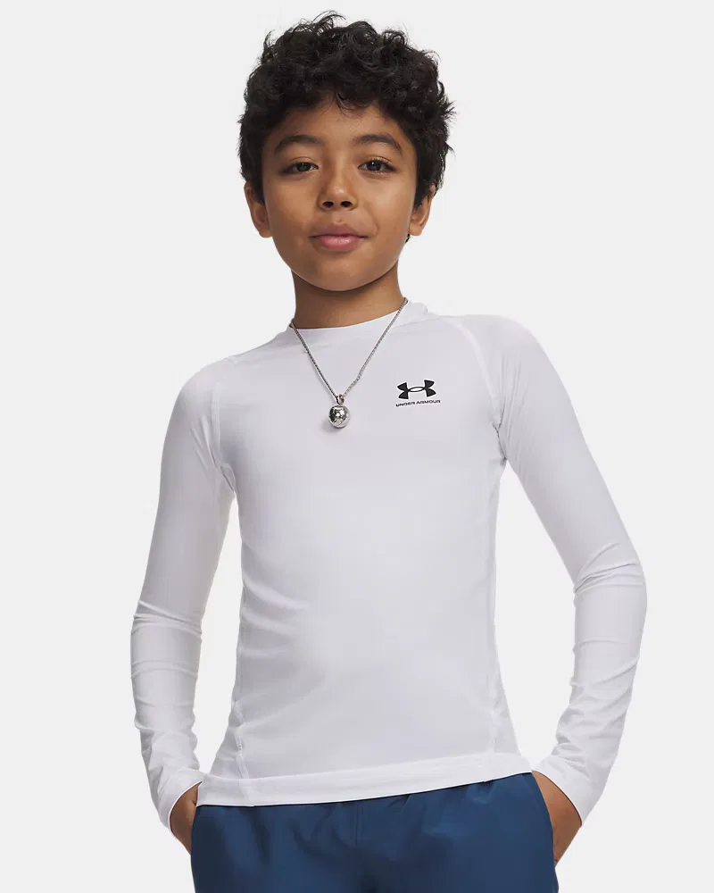 Лонгслив ультралегкий влагоотводящий HeatGear Armour UnderArmour, White/Black