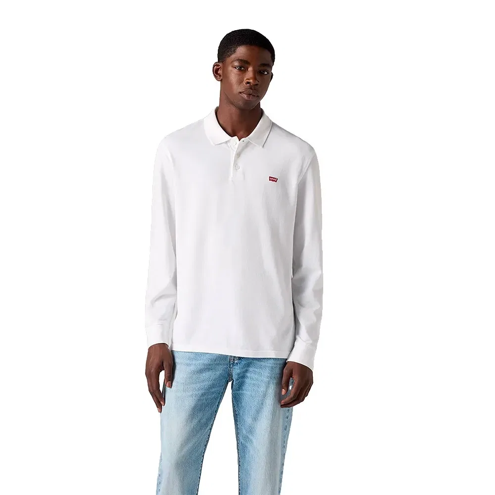Мужское поло с длинным рукавом Levi's, White