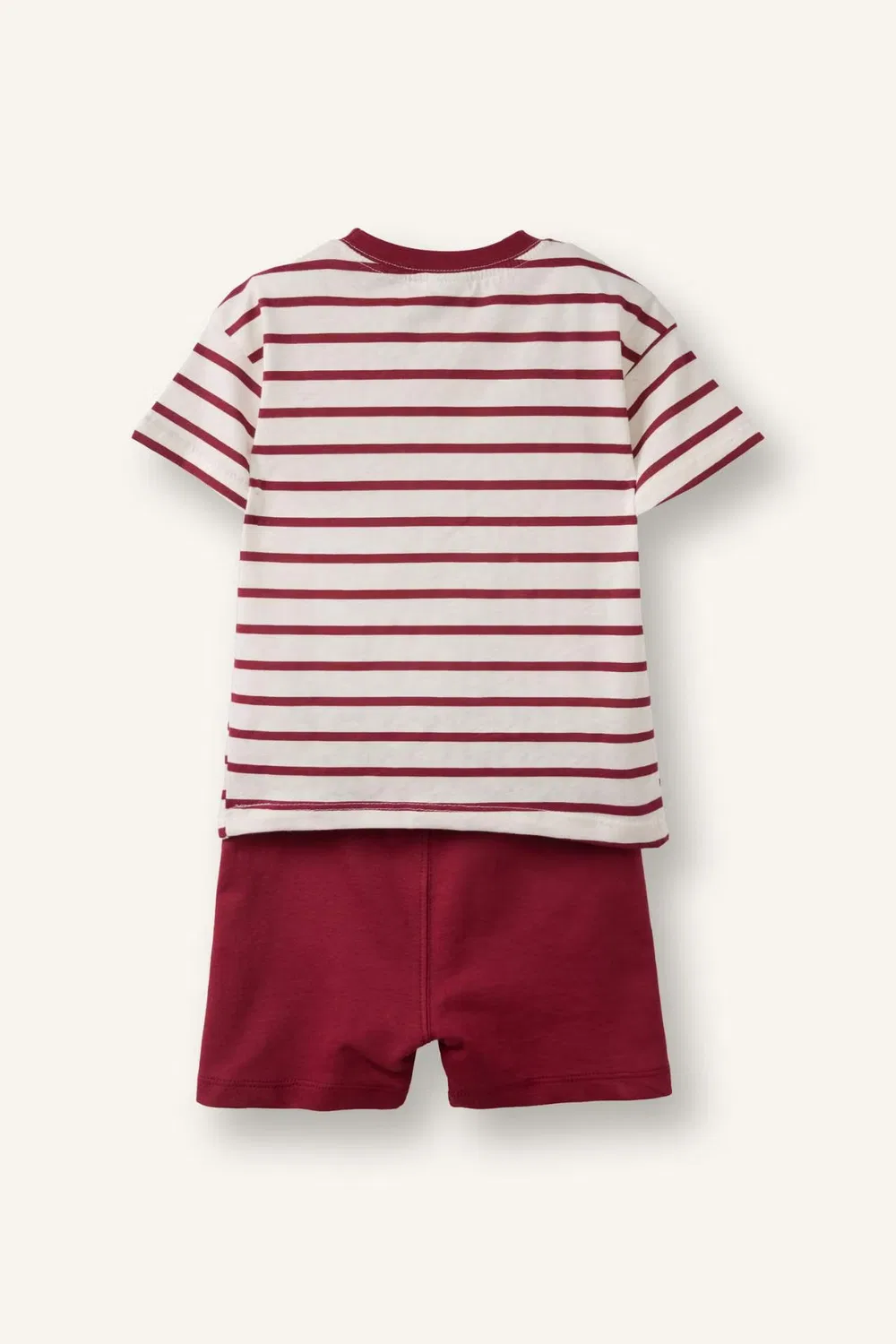 Комплект трикотажный с полосками 2 piece regular fit Defacto, бордовый — фото 4