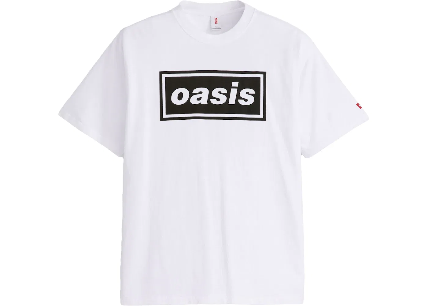 Мужская футболка с принтом Oasis Band Levis, White
