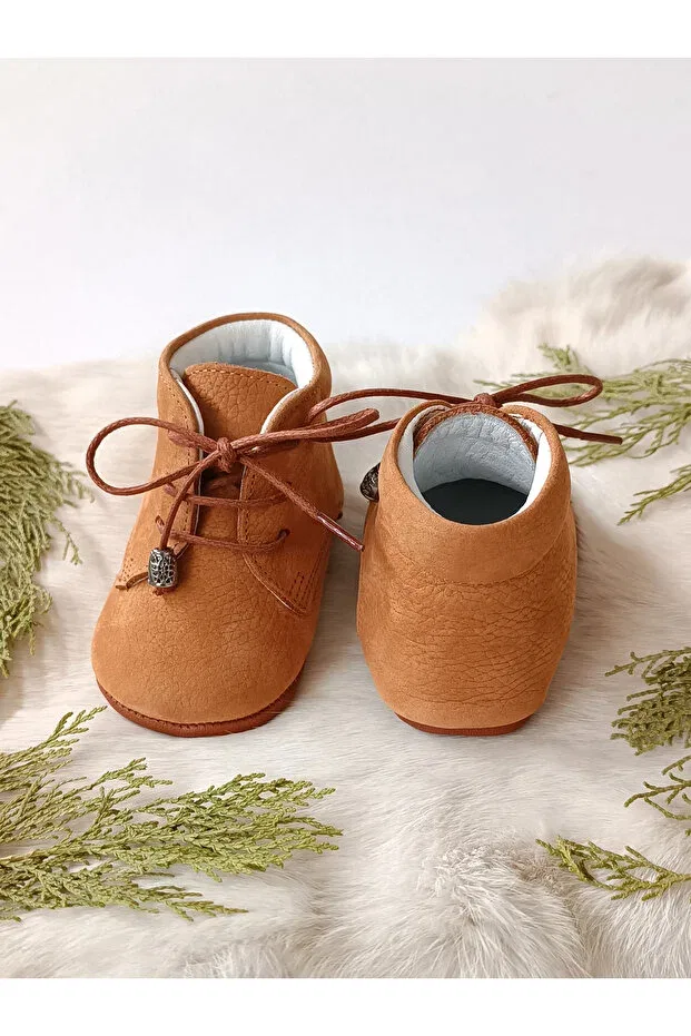 Детские ботинки для девочек из натуральной кожи Hodore, Taba Nubuck — фото 3