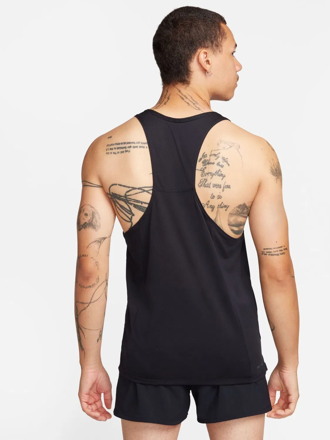 Майка беговая Dri-FIT Fast Nike, черный — фото 2