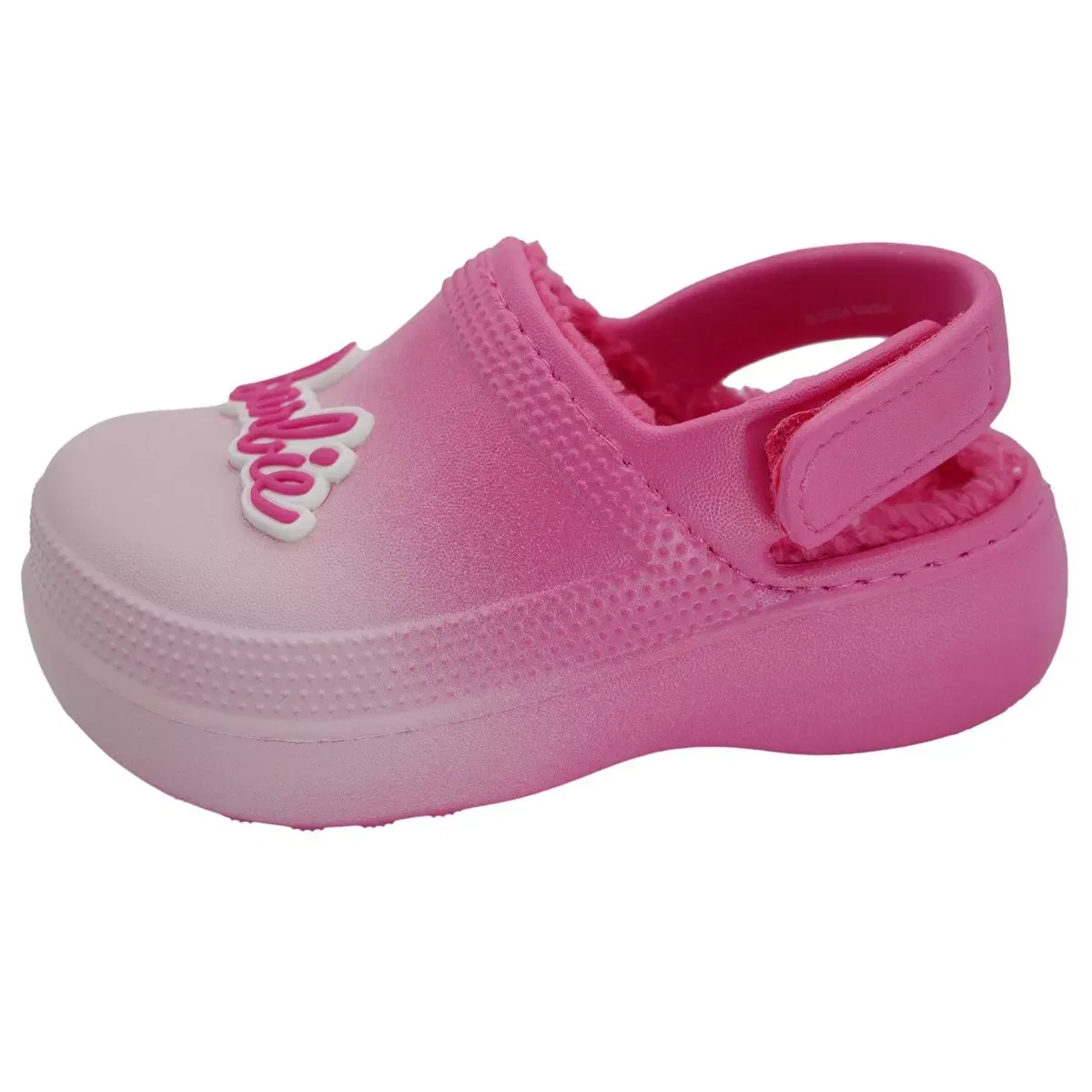 Детские сабо для девочек с искусственным мехом Barbie, Pink Ombre — фото 3