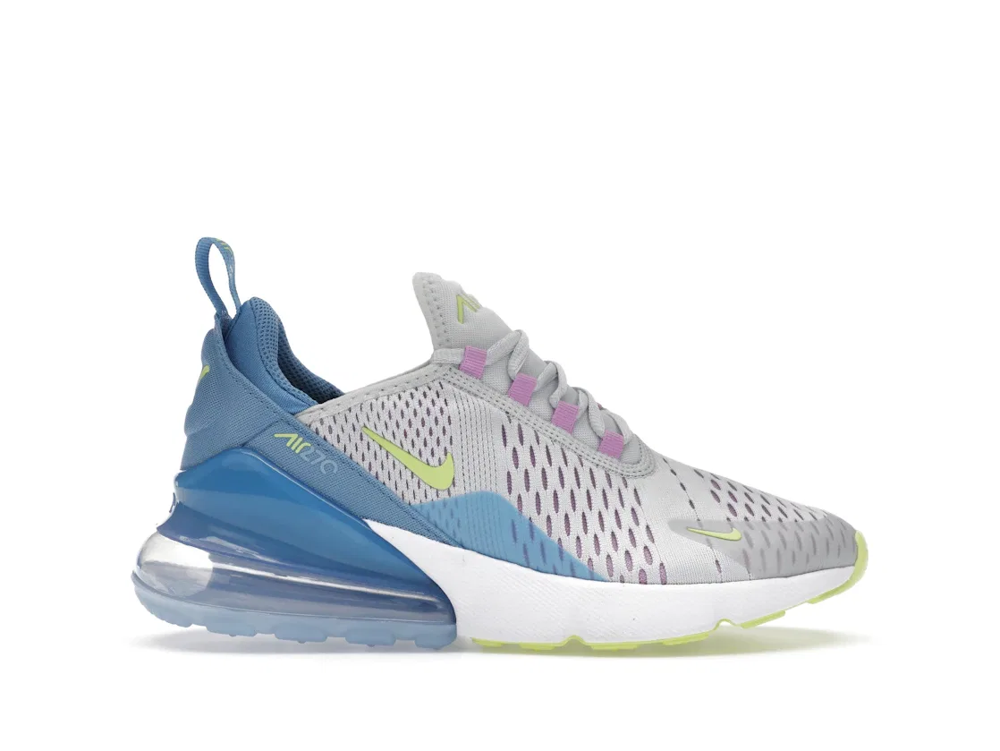 Детские кроссовки Lifestyle Nike Air Max 270, Pure Platinum/Rush Fuchsia/Blue Beyond/Light Lemon Twist