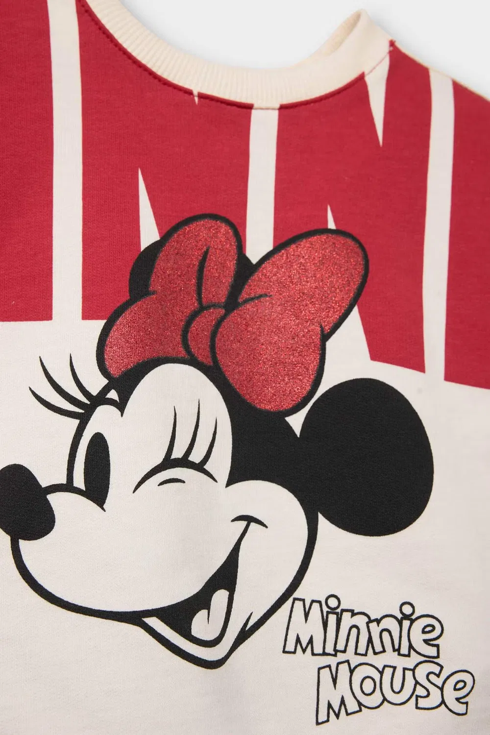 Комплект свитшот и леггинсы с принтом Disney Mickey & Minnie Defacto, экрю — фото 3