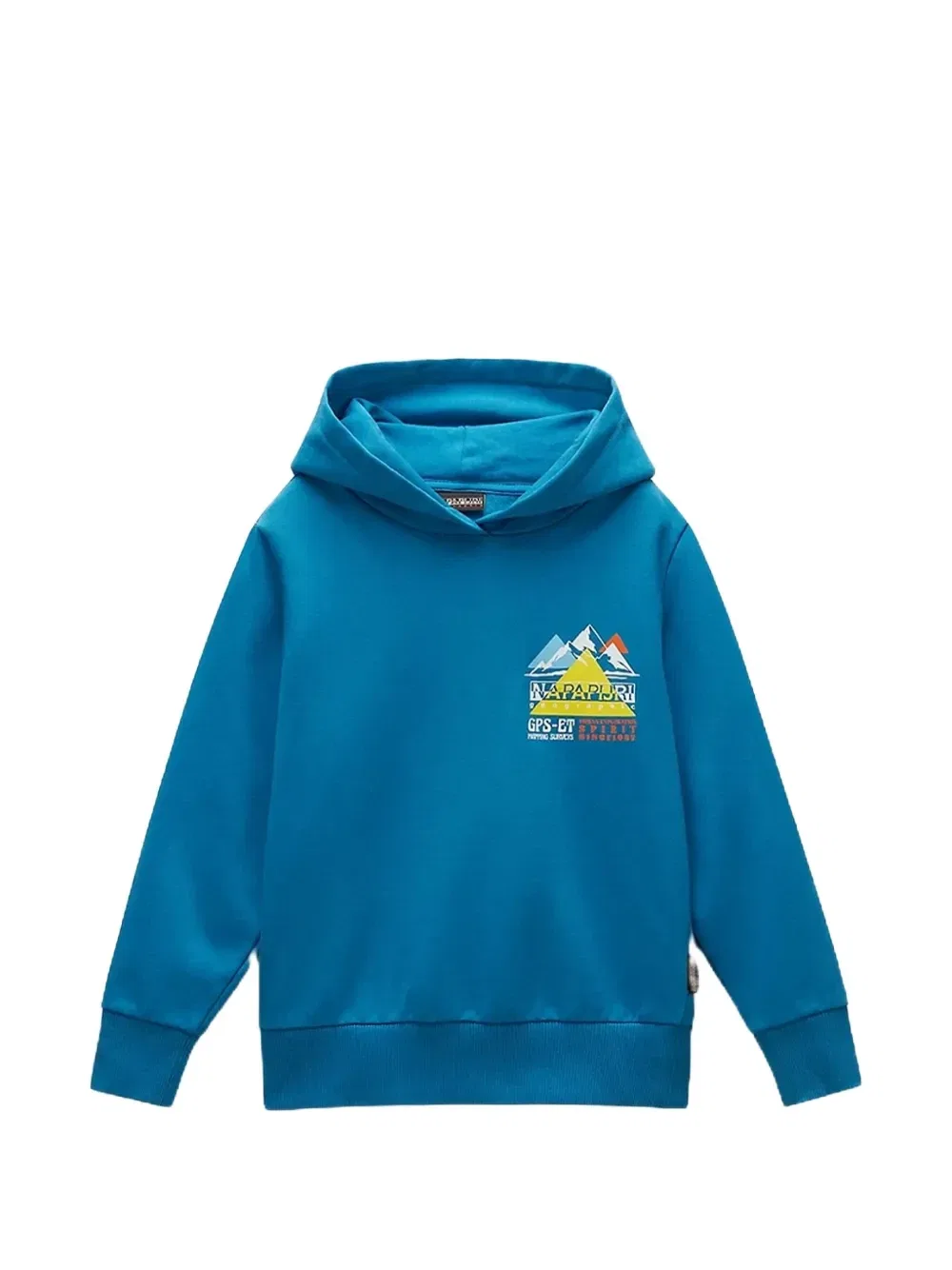 Флисовое худи с графичным принтом Napapijri Kids, синий