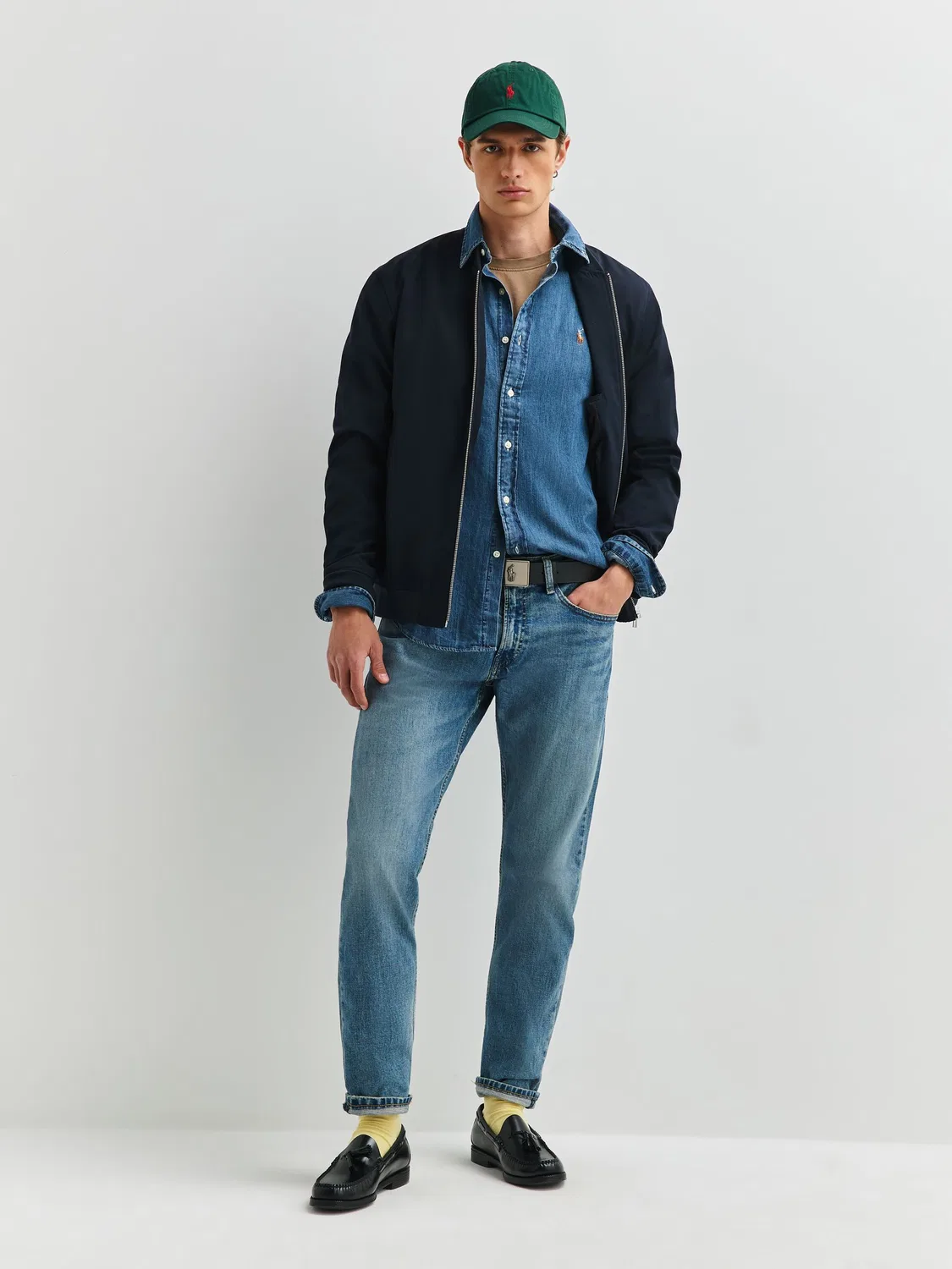 Рубашка Oxford, Custom Fit Polo Ralph Lauren, Mid Denim Blue — фото 3