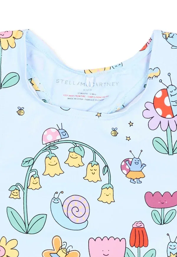 Купальник с принтом Stella Mccartney Kids Light Blue, светло-голубой — фото 3