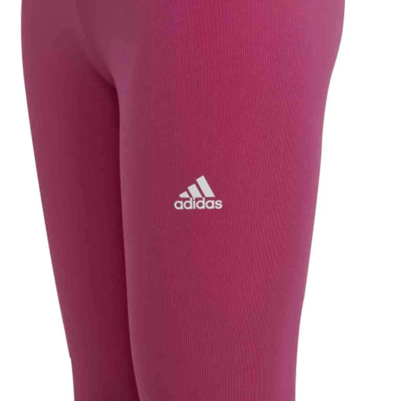 Детские леггинсы хлопковые Linear Logo Cotton Tights Adidas, Rosa Burgunderrot Lila — фото 4