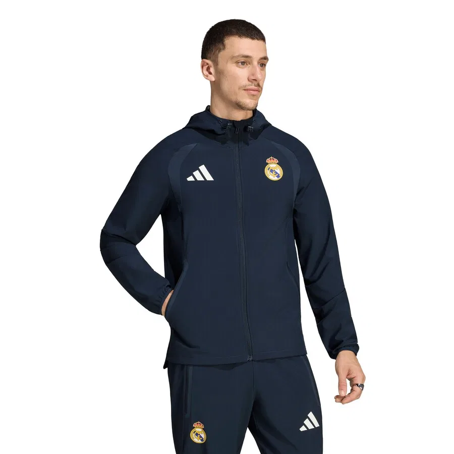 Тренировочная куртка ADIDAS PERFORMANCE 'Real Madrid Tiro Travel' темно-синего цвета — фото 2