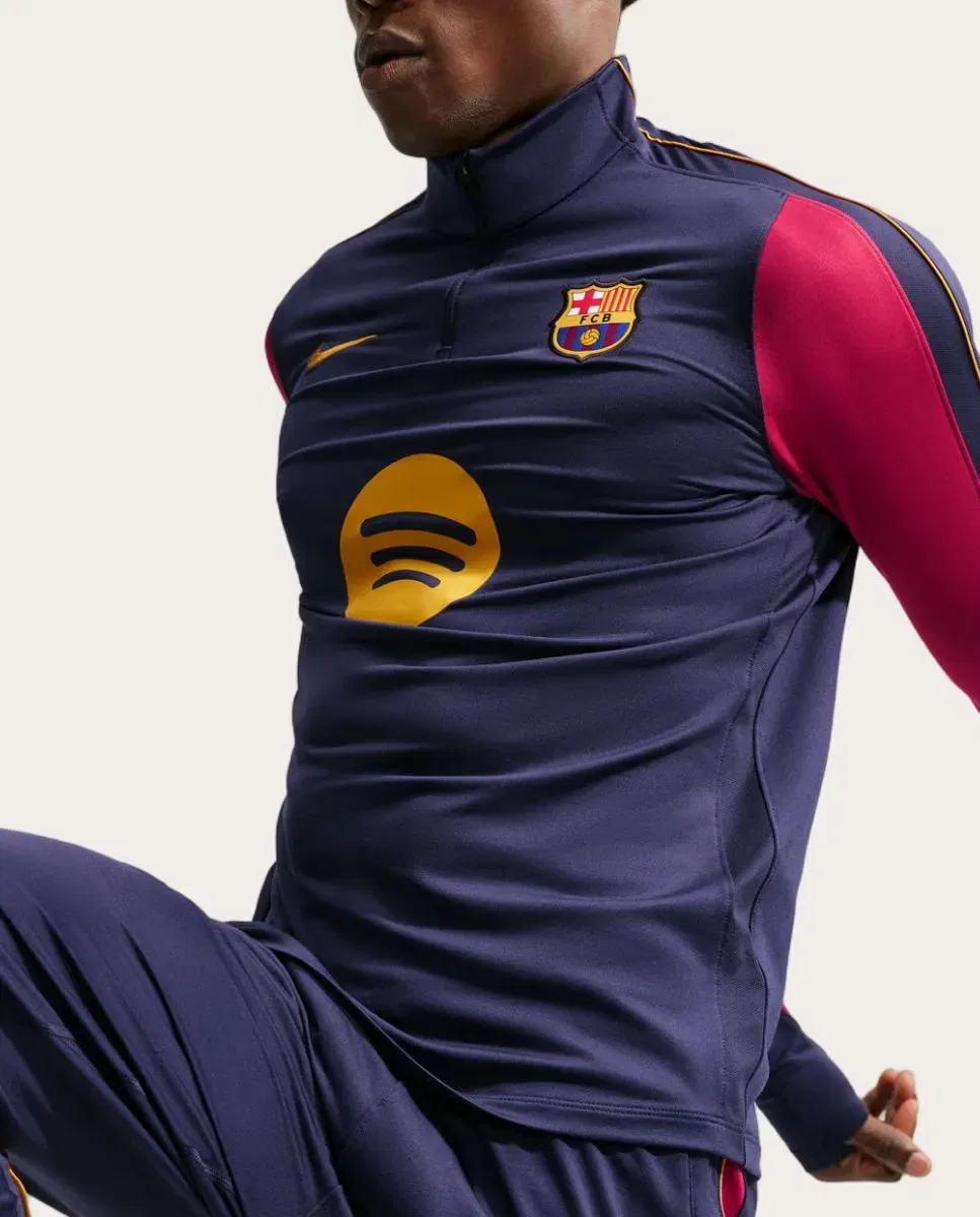 Мужская футболка с принтом FC Barcelona 2026-2027 Stadium Dri-FIT Strike Drill Top Nike, Azul Oscuro — фото 3