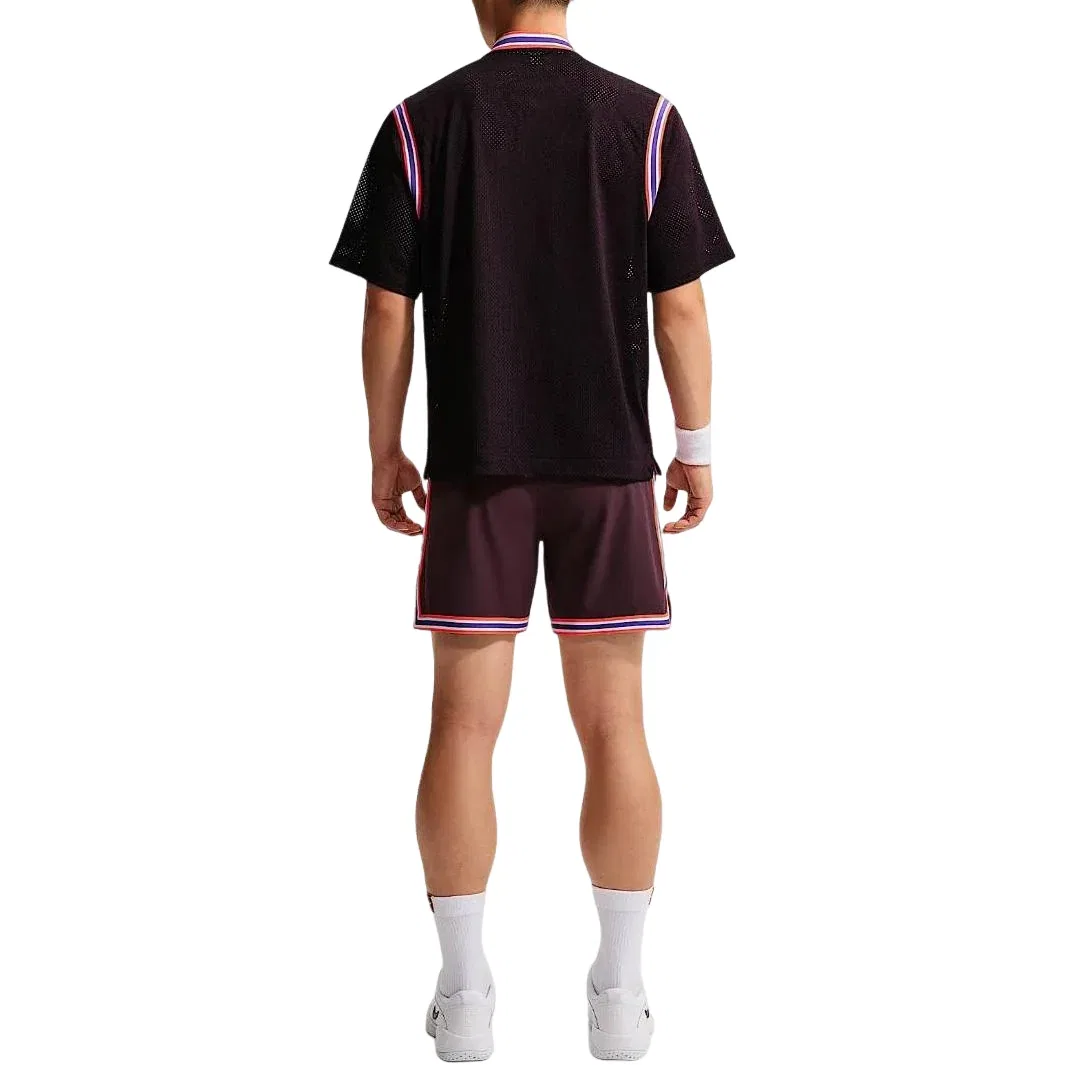 Мужская игровая майка Court Slam x Carlos Alcaraz Dri-FIT Snap-on Jersey Asia Sizing 'Magenta Gray Bright Nike, Magenta Gray/Bright Deep Red — фото 2