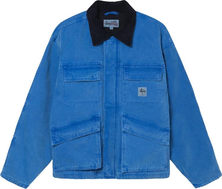 

Куртка Stussy Washed Canvas Shop Jacket 'Blue', синий