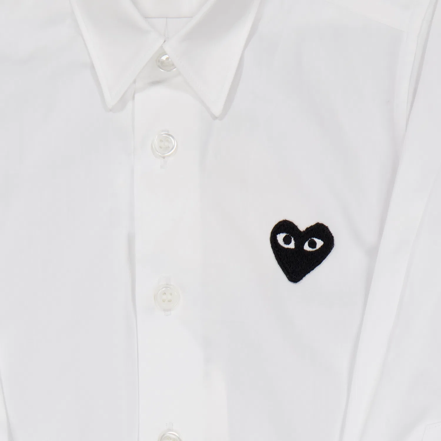 Рубашка с вышивкой в виде сердца Comme Des Garcons Play, White — фото 2