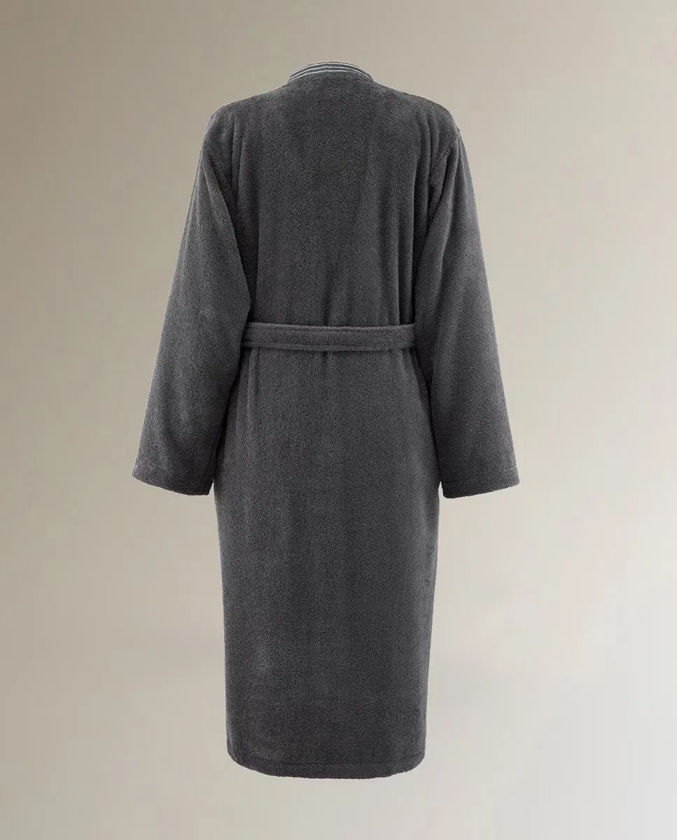 Халат из хлопка, 400 Gr/m2 Edge, Hugo Boss, графитовый — фото 2