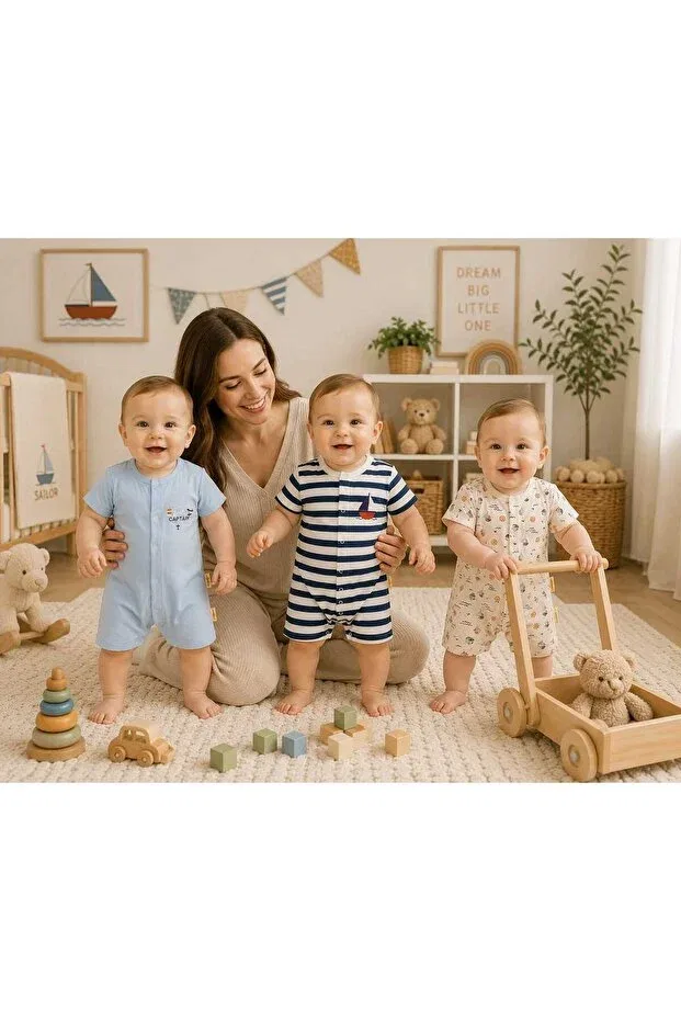 Детский комбинезон для девочек с принтом Care Bambino, Multicolor