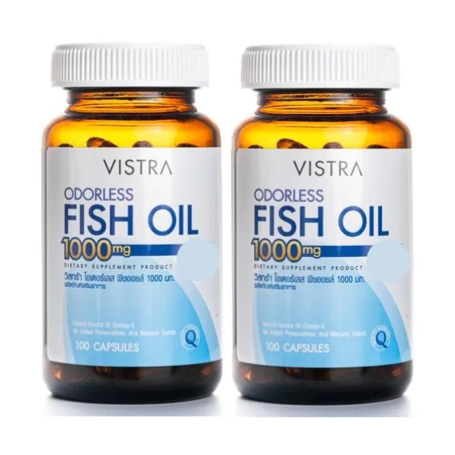

Рыбий жир Vistra Odorless Fish Oil 1000 мг, 2 банки по 100 капсул