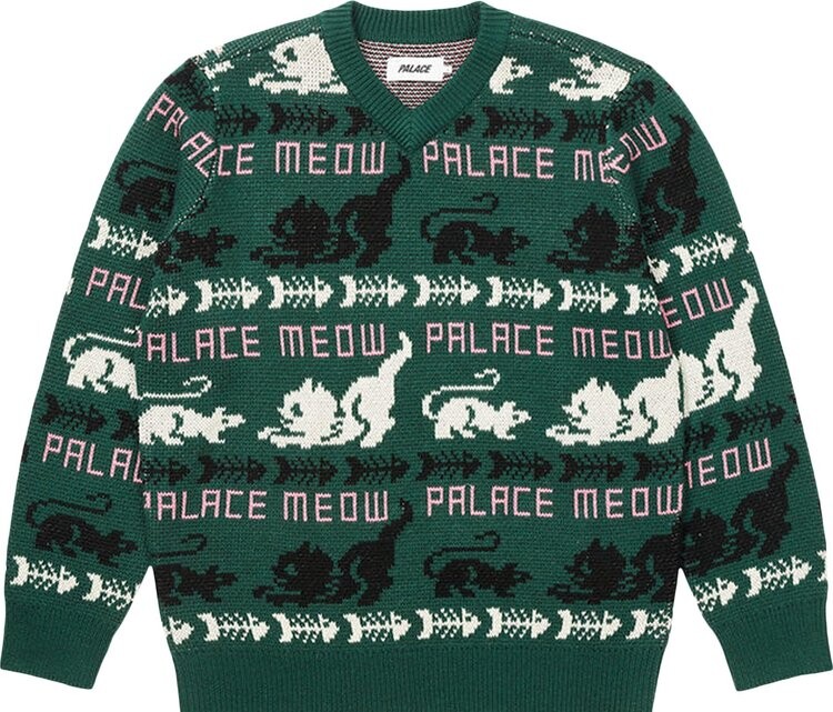 

Джемпер Palace Meow Meow Knit 'Green', зеленый