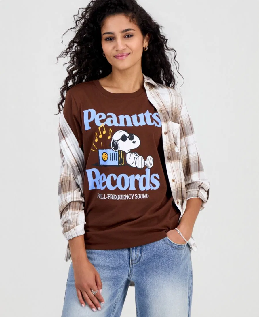 Футболка с принтом Peanuts Records Snoopy, Shaved Chocolate