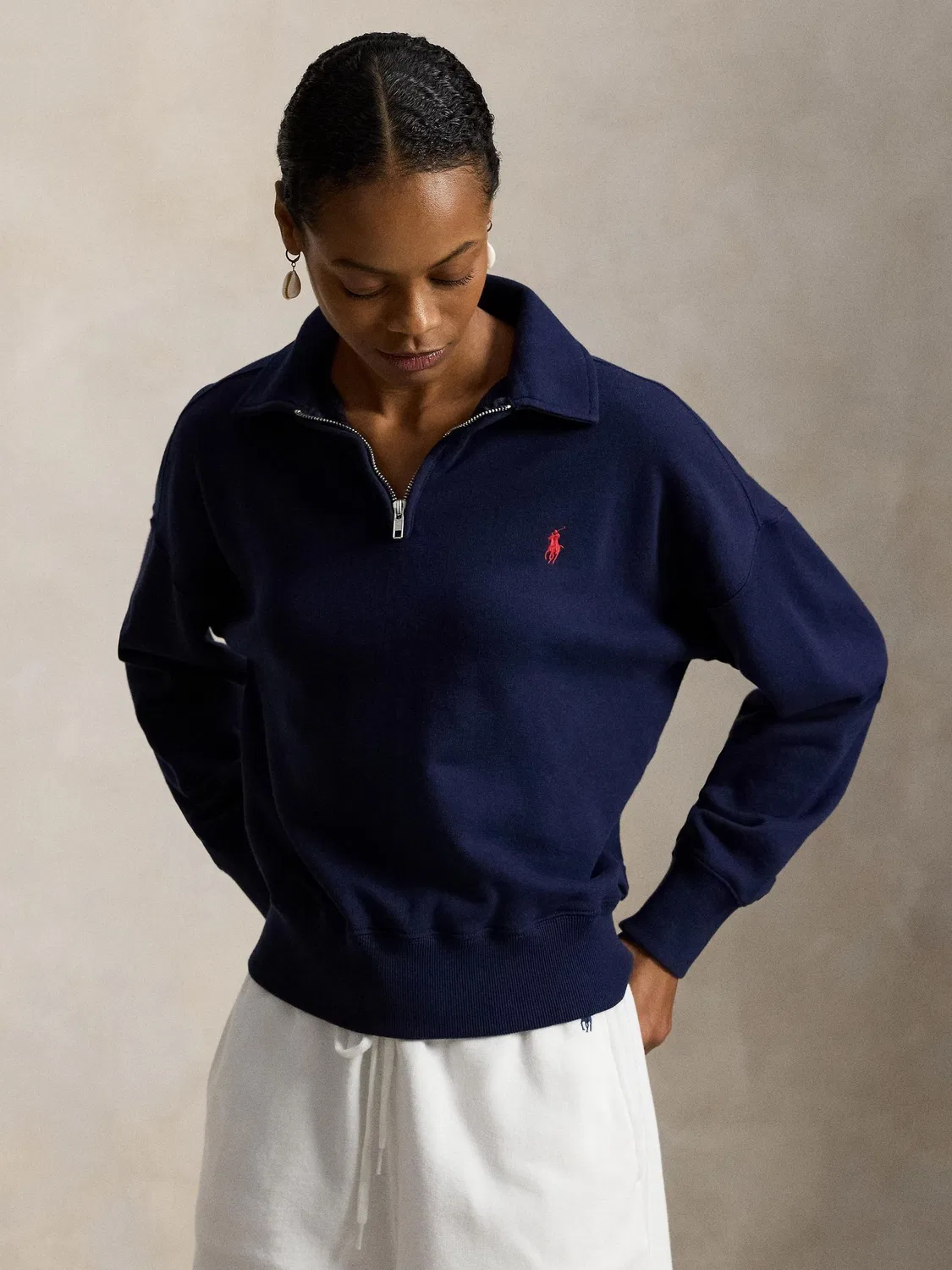 Свитшот с полузастежкой-молнией Polo Ralph Lauren, синий