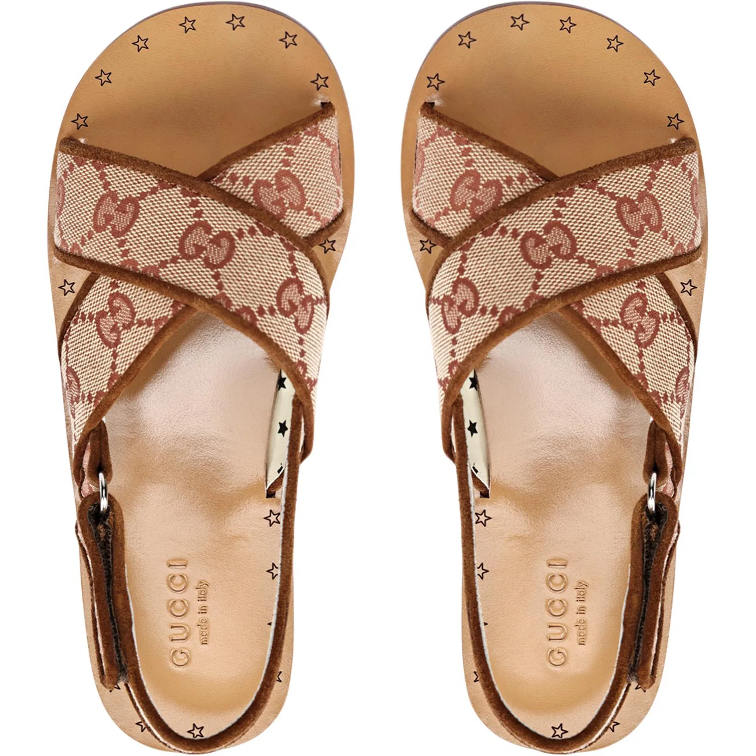 Детские сандалии для мальчиков с открытым носком GUCCI, Beige — фото 4