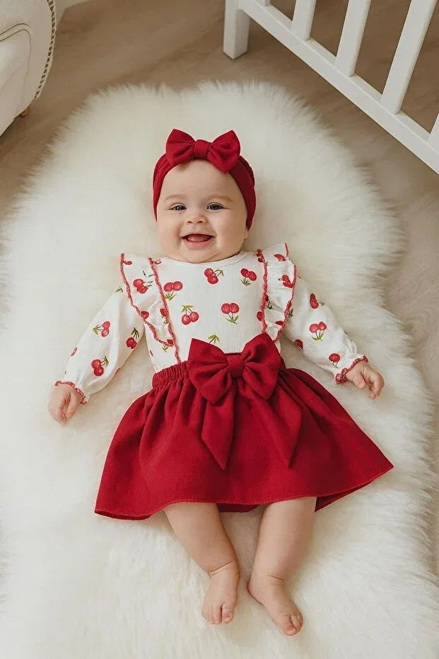 Детский комплект для новорожденных хлопковый Bonito, Red