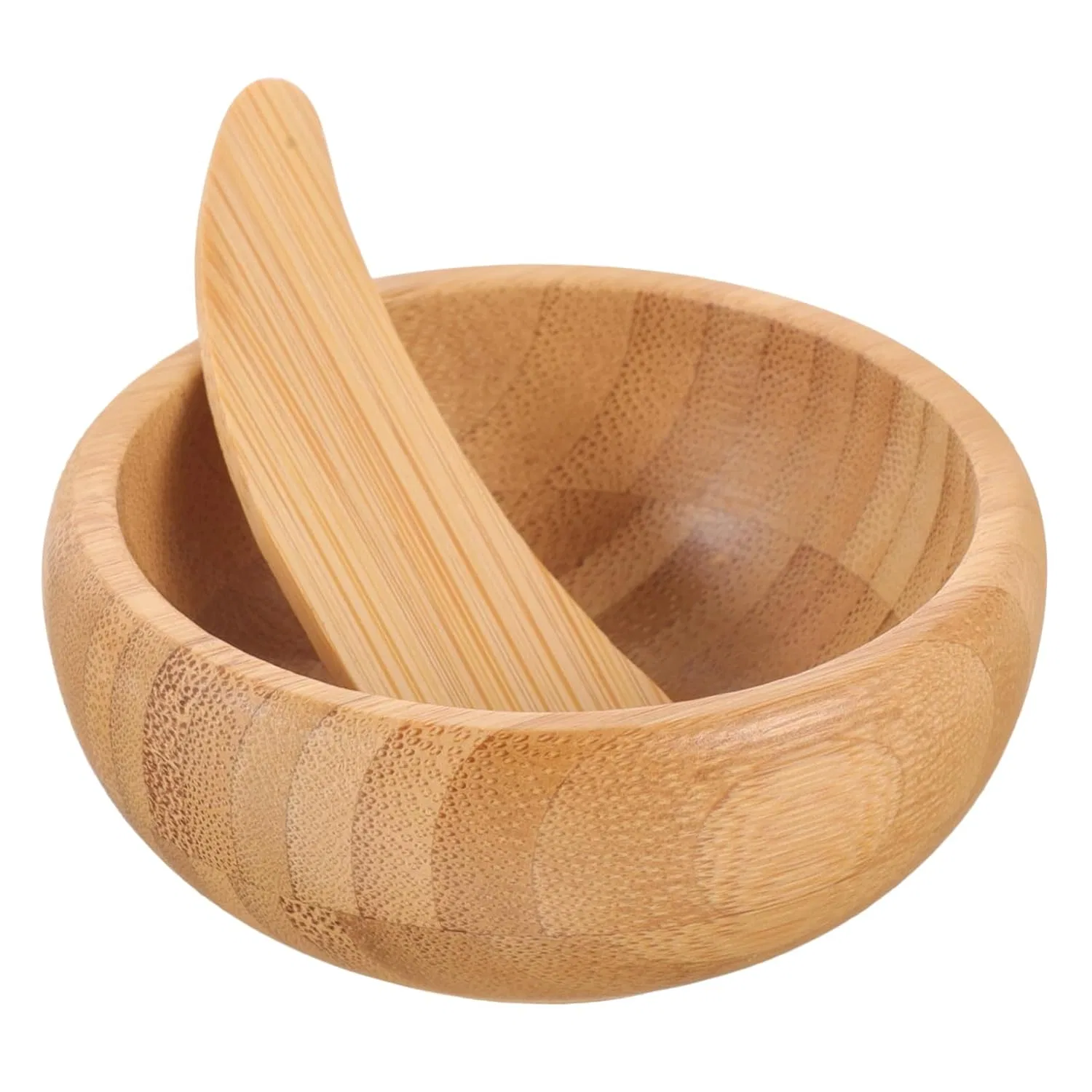Набор для смешивания масок Ipetboom, бамбуковая миска с ложкой, 6.8x6.8x3 см
