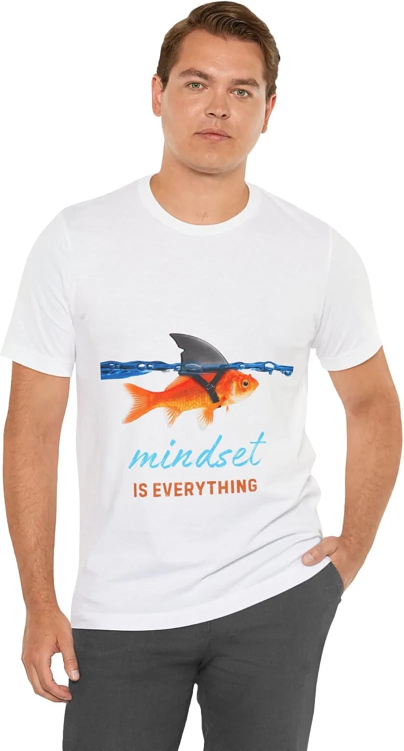 Футболка с принтом Mindset is Everything Bella Canvas 3001, White — фото 4
