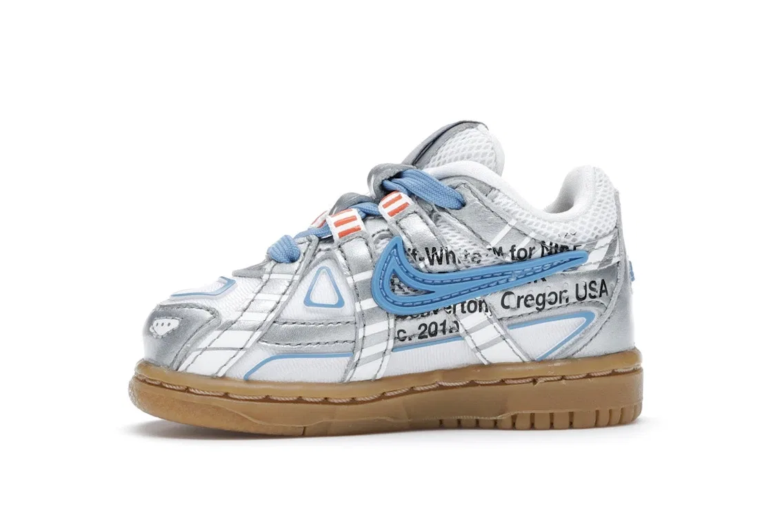 Детские кроссовки Lifestyle Nike Air Rubber Dunk, White/University Blue-White — фото 3